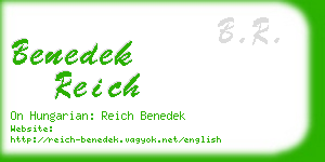 benedek reich business card